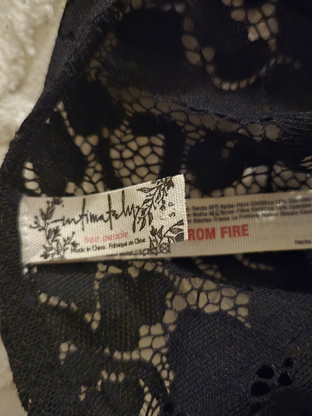 free people long-sleeve mesh and lace bodysuit with a deep V-neckline - Picture 4 of 4